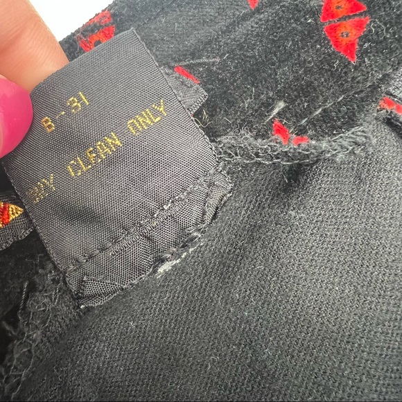 Vintage Liz Sport Super High Waist Retro Abstract Velvet Pants, Size 4 - Picture 13 of 14